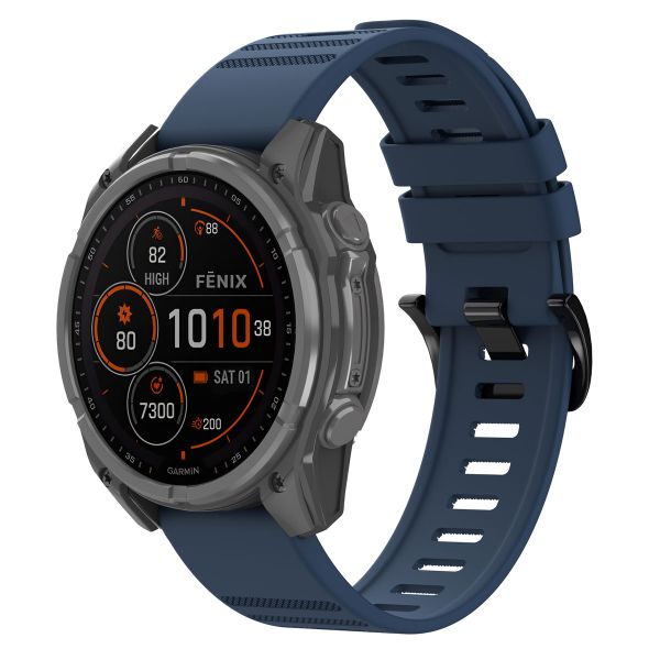 imoshion QuickFit® Silikonarmband Stripe für die Garmin Watch | 22 mm Anschluss - Dunkelblau