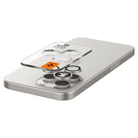 Spigen GLAStR Kamera Schutzglas 2er Pack für das Apple iPhone 17 Pro / 17 Pro Max / 16 Pro / 16 Pro Max / 15 Pro / 15 Pro Max / 14 Pro / 14 Pro Max - Titan Weiß