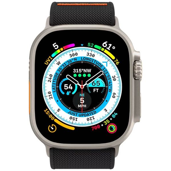 Spigen Lite Fit Ultra Armband für das  Apple Watch Series 1 t/m 11 / SE / Ultra (44/45/46/49 mm) - Schwarz