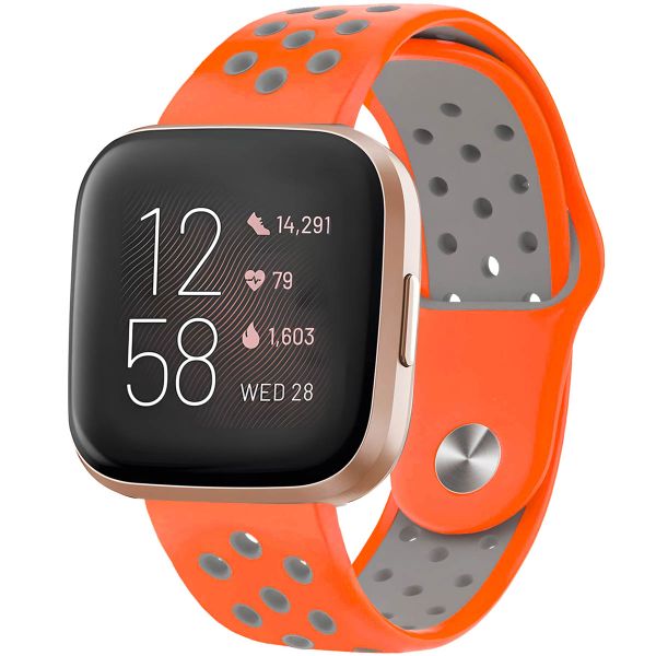 imoshion Silikonband Sport für das Fitbit Versa 2 / Versa Lite - Orange / Grau