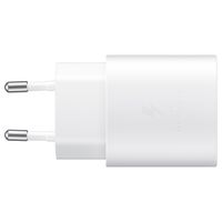 Samsung Ladebündel | Original USB-C-zu-USB-C-Kabel - 1.8 meter - 25 Watt - Weiß + Original Fast Charging Adapter USB-C Oplader - in Fabrikverpackung - 25 Watt - Weiß