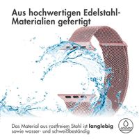 imoshion Magnetisches Milanaise Armband für das  Apple Watch Series 1 - 9 / SE (38/40/41 mm) | Series 10 / 11 (42 mm) - Größe M - Rosa