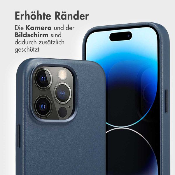 Accezz 2-in-1 Klapphülle aus Leder mit MagSafe für das iPhone 14 Pro - Nightfall Blue