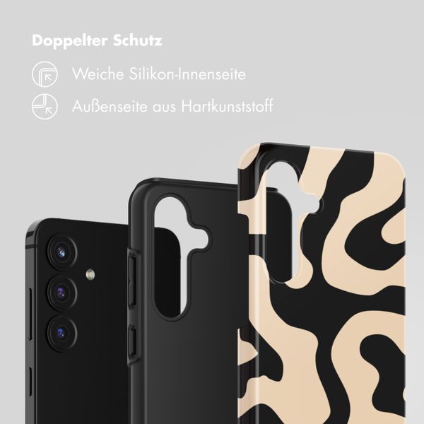 Selencia Vivid Back Cover Samsung Galaxy S25 FE - Art Wave Black