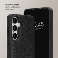 Selencia Nova HandyHülle mit Kordel und Kartenhalter Samsung Galaxy S25 FE - Schwarz