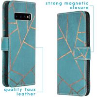 imoshion Design TPU Klapphülle Samsung Galaxy S10 - Blue Graphic
