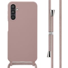 imoshion Silikonhülle mit Band für das Samsung Galaxy A25 (5G) - Sand Pink