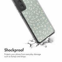 imoshion Design Hülle Samsung Galaxy S21 FE - Smoke Green Flowers