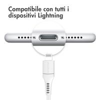imoshion Lightning naar USB kabel - Non-MFi - Gevlochten textiel - 3 meter - Wit - Apple iPad 5 (2017) 9.7 inch