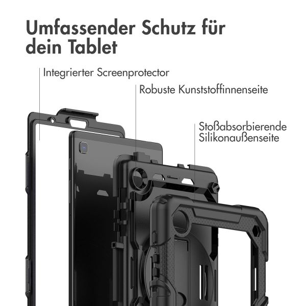 Accezz Robustes Back Cover mit Schultergurt Samsung Galaxy Tab A7 Lite - Schwarz