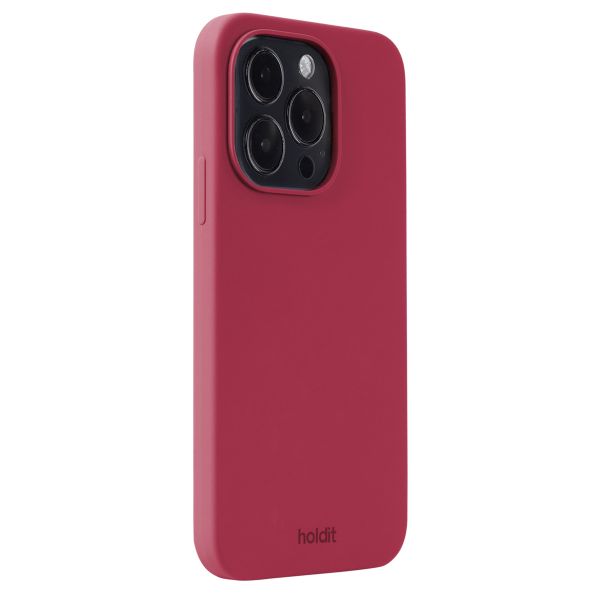 Holdit Silicone Case für das iPhone 15 Pro - Red Velvet