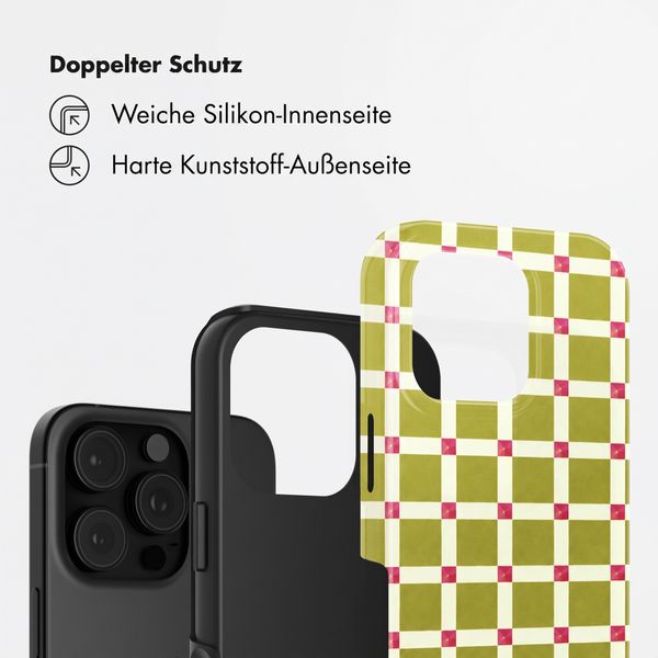 Selencia Vivid Back Cover Apple iPhone 16 Pro - Check This Olive
