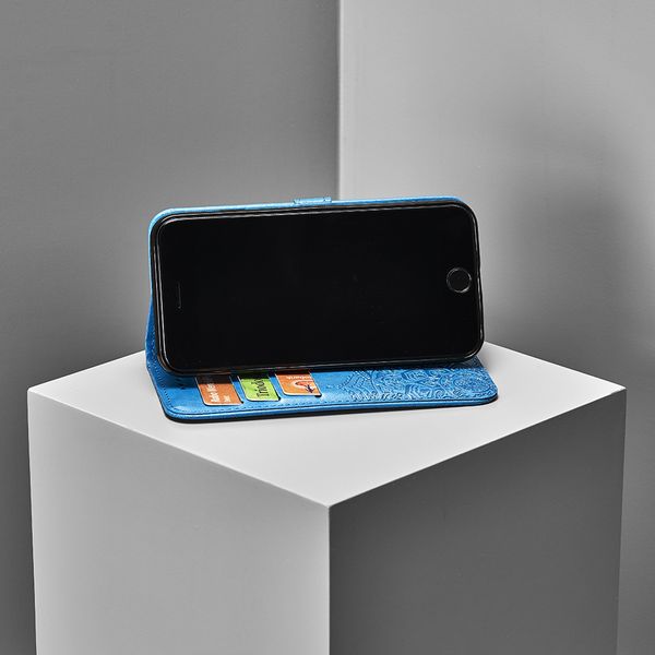 Mandala Klapphülle Türkis Motorola One Hyper
