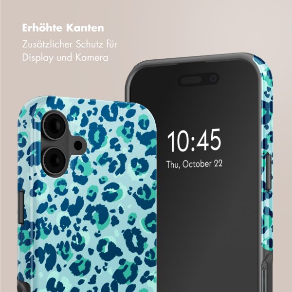 Selencia Vivid Tough Back Cover mit MagSafe für das iPhone 16 - Wild Spots Light Blue