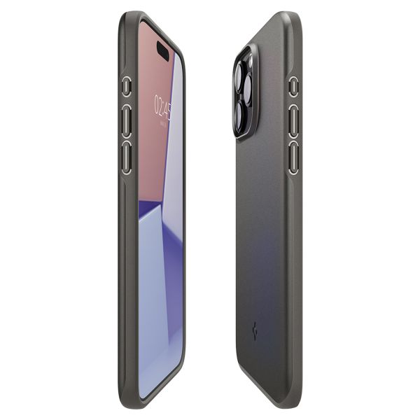 Spigen Thin Fit™ Hardcase für das iPhone 15 Pro - Gunmetal