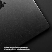 Selencia Glitzer Cover für das MacBook Air 15 Zoll (2023) / Air 15 Zoll (2024) M3 chip - A2941 / A3114 - Schwarz