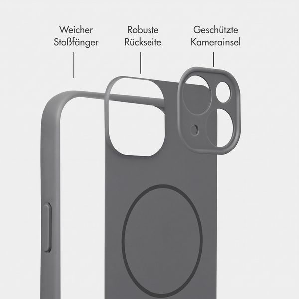 Accezz Grip Backcover mit MagSafe Apple iPhone 14 - Grau