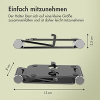 imoshion Aluminium-Handyhalter Schreibtisch - Verstellbar - Universal - Schwarz