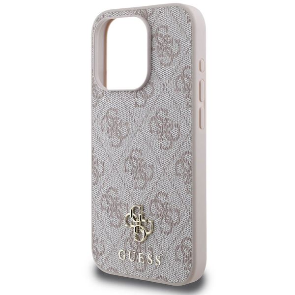 Guess 4G Metal Logo Back Cover MagSafe für das iPhone 15 Pro - Rosa