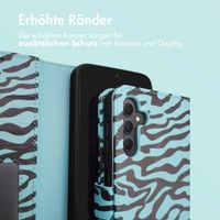 imoshion ﻿Design Klapphülle für das Samsung Galaxy A34 (5G) - Black Blue Stripes