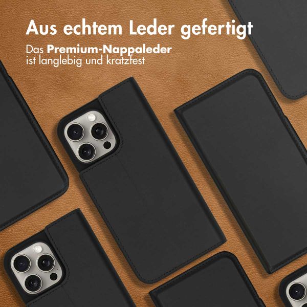 Accezz Premium Leather Slim Klapphülle Apple iPhone 15 Pro Max - Schwarz