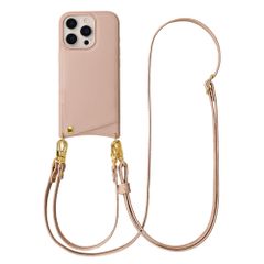 Selencia Nova HandyHülle mit Kordel und Kartenhalter Apple iPhone 16 Pro - Dusty Rose
