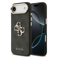 Guess 4G Metal Logo Back Cover Apple iPhone Air - Gold Edge - Black