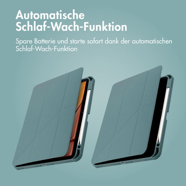 imoshion Origami Klapphülle Apple iPad 11 (2025) 11 Zoll A16 / iPad 10 (2022) 10.9 Zoll - Dunkelgrün