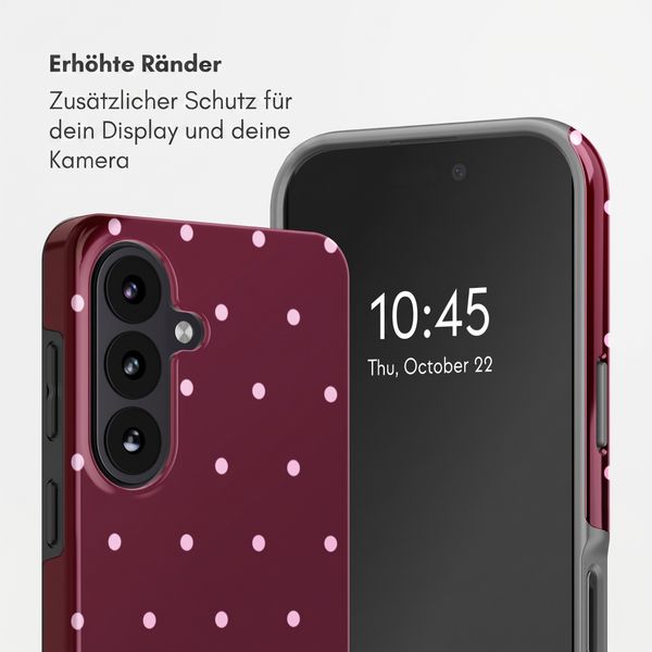 Selencia Vivid Rückabdeckung mit MagSafe Samsung Galaxy S26 FE - Happy Dots Burgundy