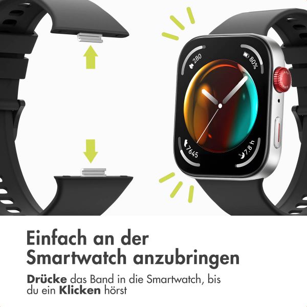 imoshion Silikonband für das  Huawei Watch Fit 4 / 4 Pro - Schwarz