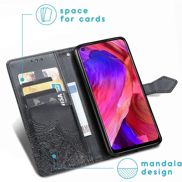 imoshion Mandala Klapphülle Oppo A74 (5G) / A54 (5G)- Schwarz