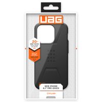 UAG Civilian Backcover MagSafe für das iPhone 15 Pro - Schwarz