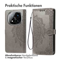 imoshion Mandala Klapphülle Xiaomi Redmi Note 14 Pro (4G) - Grau