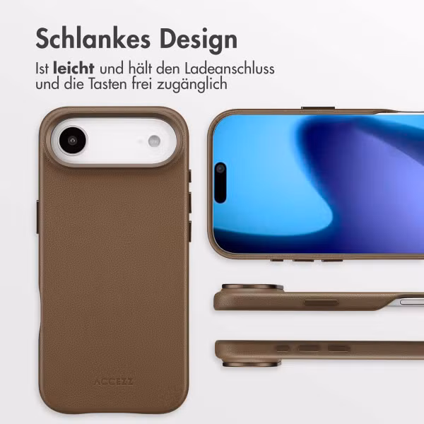 Accezz MagSafe Leather Backcover Apple iPhone Air - Kaffeebraun