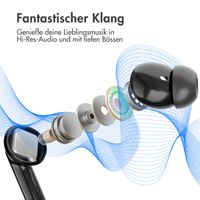 imoshion Aura Pro Earbuds – Kabellose Kopfhörer – Kabellose Bluetooth-Kopfhörer – Mit ANC-Geräuschunterdrückungsfunktion - Schwarz