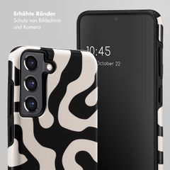 Selencia Vivid Back Cover Samsung Galaxy S21 FE - Art Wave Black