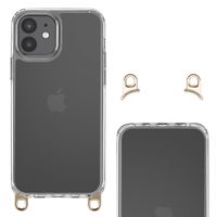 Selencia Backcover mit abnehmbaren Haken iPhone 12 (Pro) - Transparent