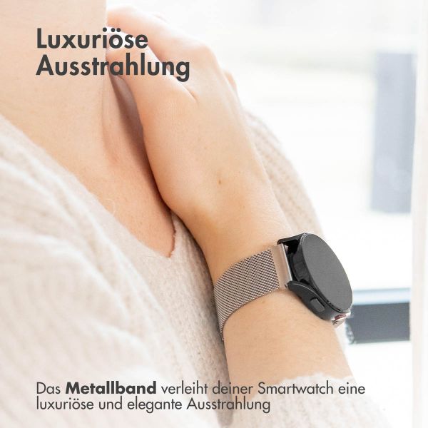 imoshion Mailändische Magnetarmband für das Fitbit Inspire - Größe S - Silber
