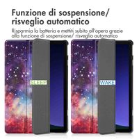 imoshion Design Trifold Klaphülle Samsung Galaxy Tab S9 11.0 Zoll - Space