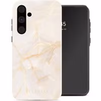 Selencia Vivid Back Cover Samsung Galaxy A55 - Golden Beige Marble