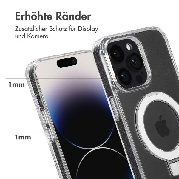 Accezz Ring Stand Backcover mit MagSafe für das Apple iPhone 14 Pro Max - Transparent