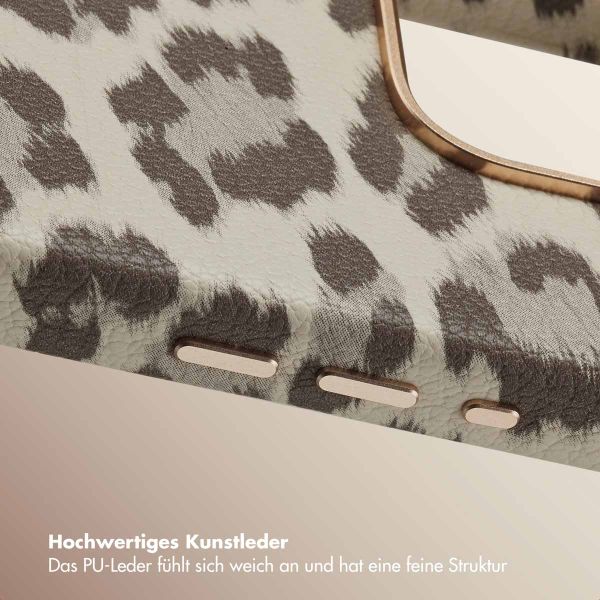 Selencia Sabi Backcover Leopardenmuster mit MagSafe Apple iPhone 16 Pro - Soft Ivory