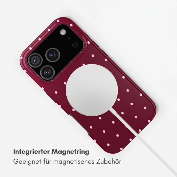 Selencia Vivid Rückabdeckung mit MagSafe Apple iPhone 17 Pro Max - Happy Dots Burgundy
