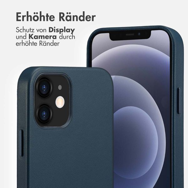 Accezz MagSafe Leather Backcover Apple iPhone 12 (Pro) - Nightfall Blue