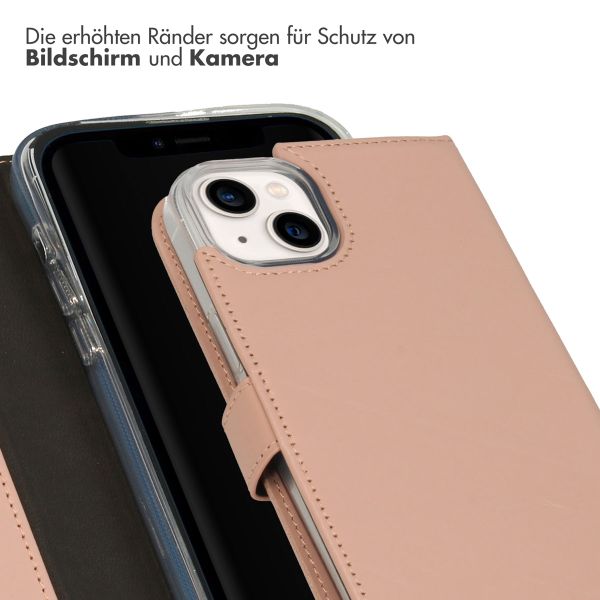 Selencia Echtleder Klapphülle Apple iPhone 14 Plus - Dusty Pink