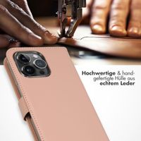 Selencia Echtleder Klapphülle Apple iPhone 15 Pro Max - Dusty Pink
