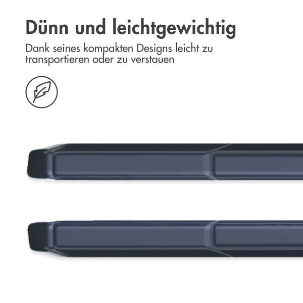 imoshion Trifold Hardcase Klapphülle für das Samsung Tab S9 FE 10.9 Zoll / Tab S9 11.0 Zoll - Dunkelblau