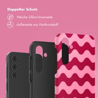 Selencia Vivid Tough Back Cover für das Samsung Galaxy A55 - Wave Vibes Lipstick