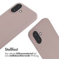 imoshion Silikonhülle mit Band für das iPhone 16 Plus - Sand Pink