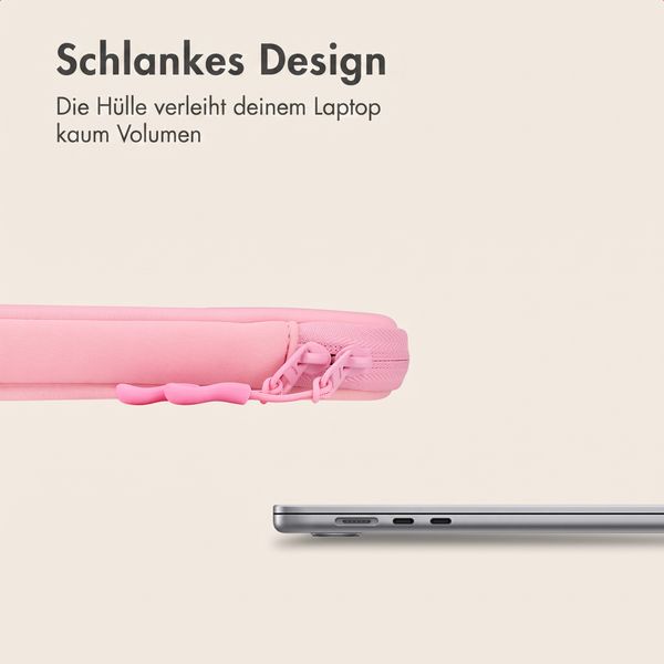 imoshion Laptop-Hülle mit Staufach 13 Zoll - Laptop Sleeve - Candy Pink